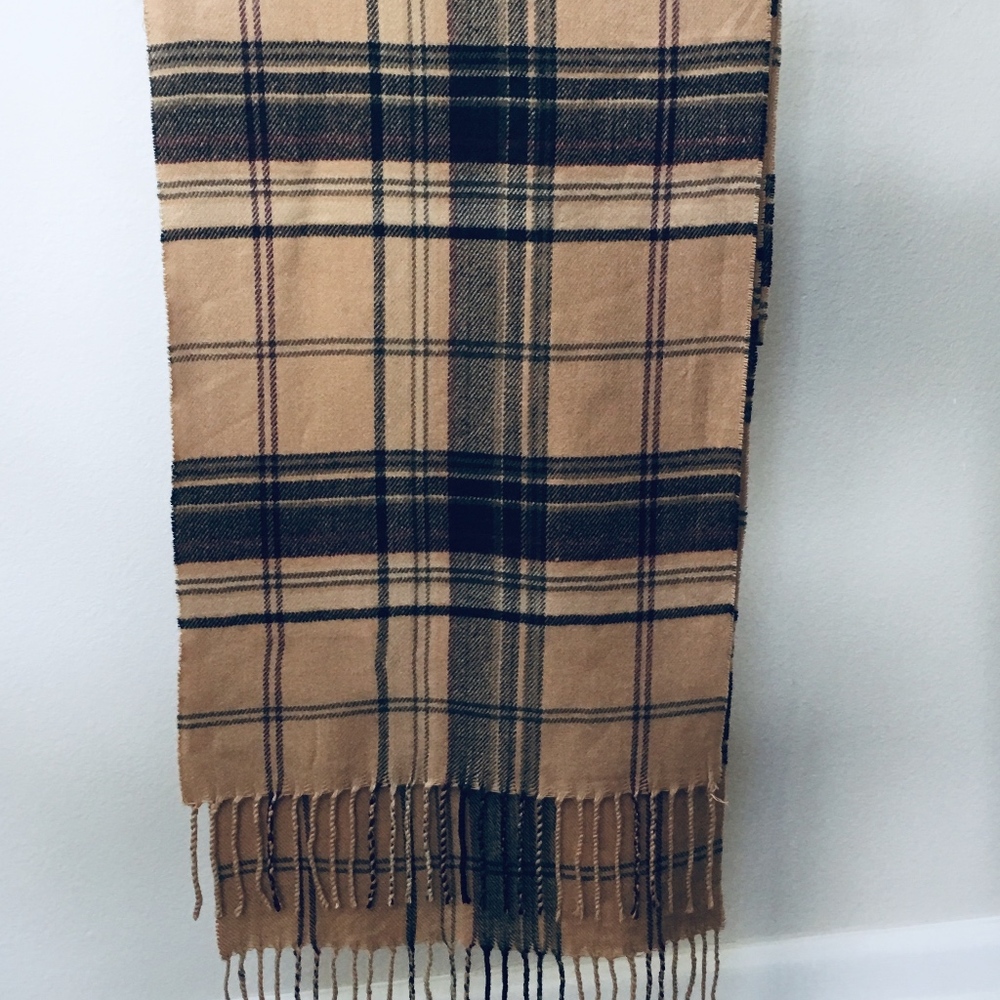 100% Cashmere Scarf Men's or Women's Made Scotland